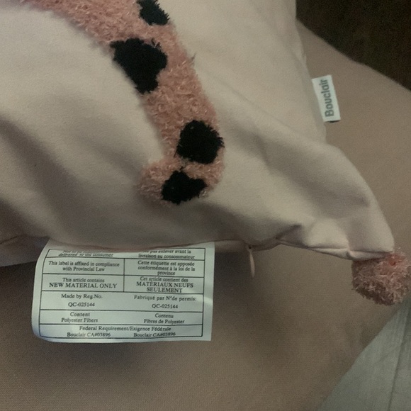 Bouclair Pink Leopard Lumbar Cushion - Picture 3 of 4